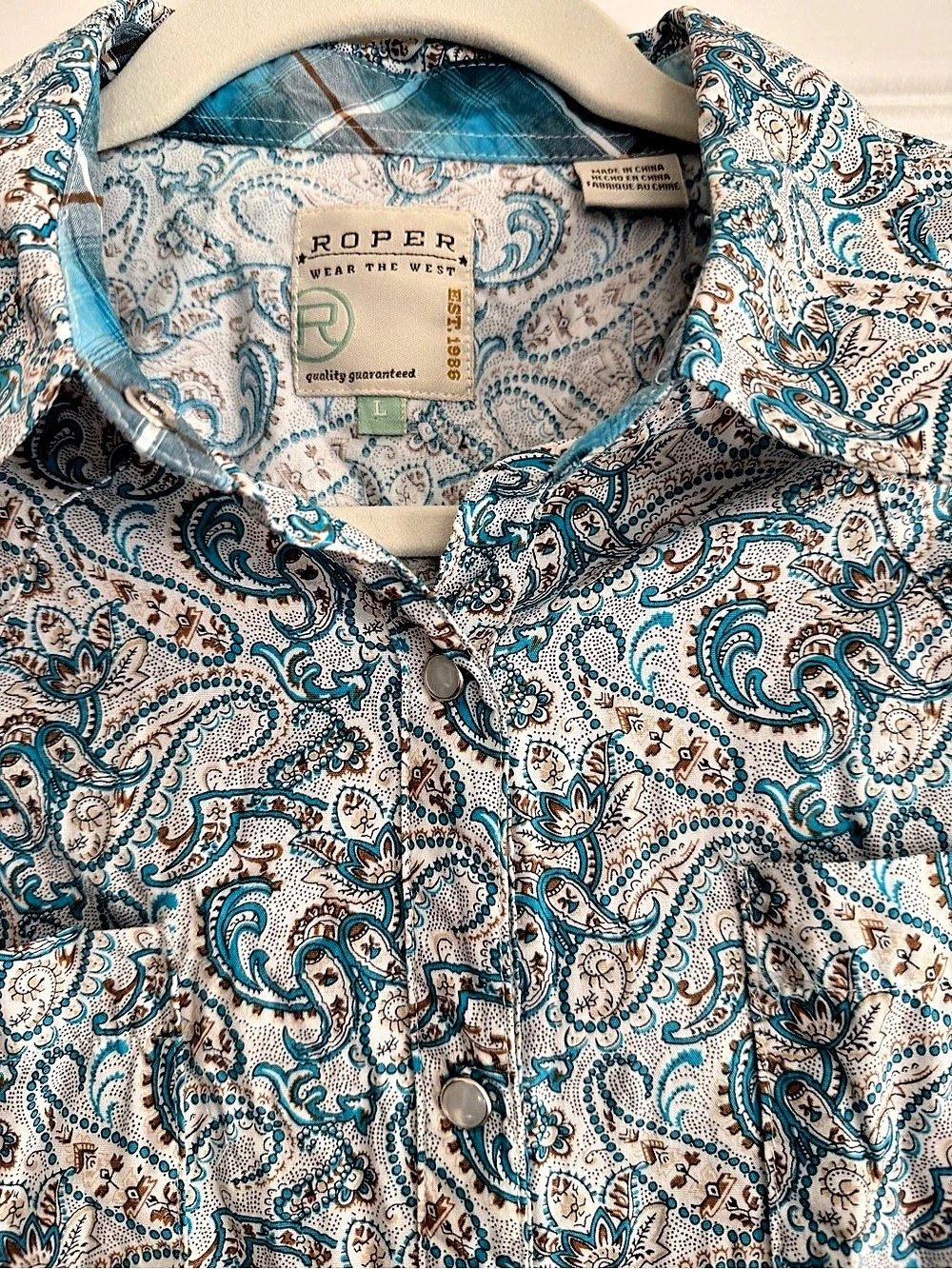 Roper Paisley Pearl Snap - Picture 3 of 3